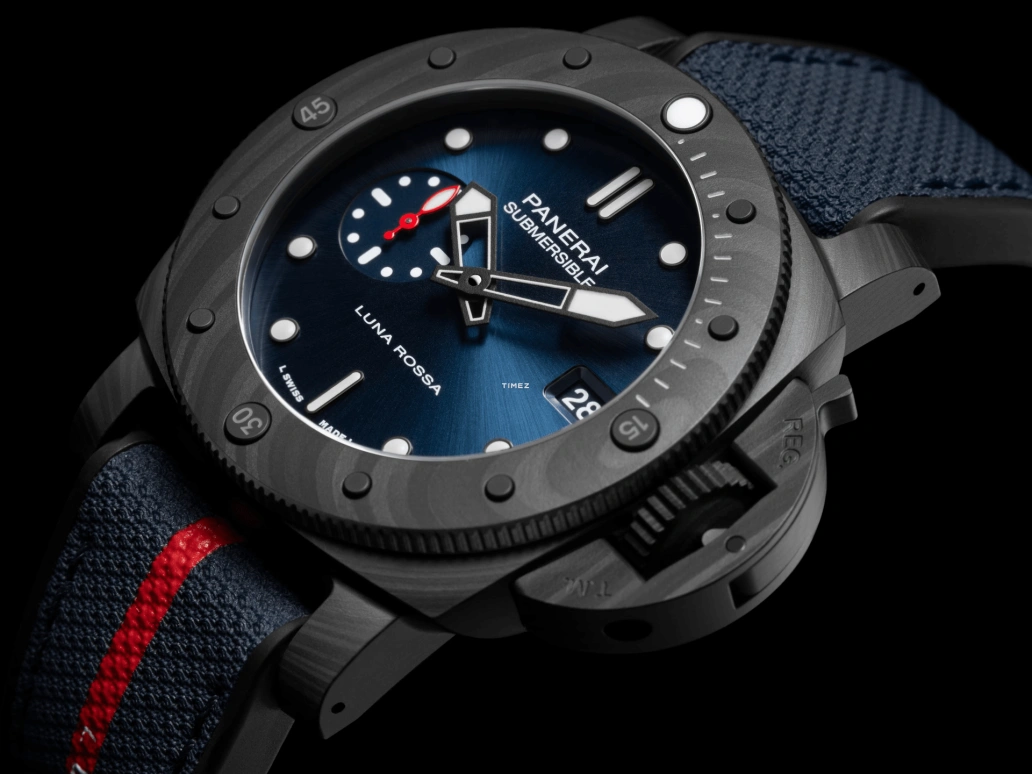 Panerai,Submersible 42mm,42mm,Carbotech,Blue,Automatic,Day,72hours,PAM01563