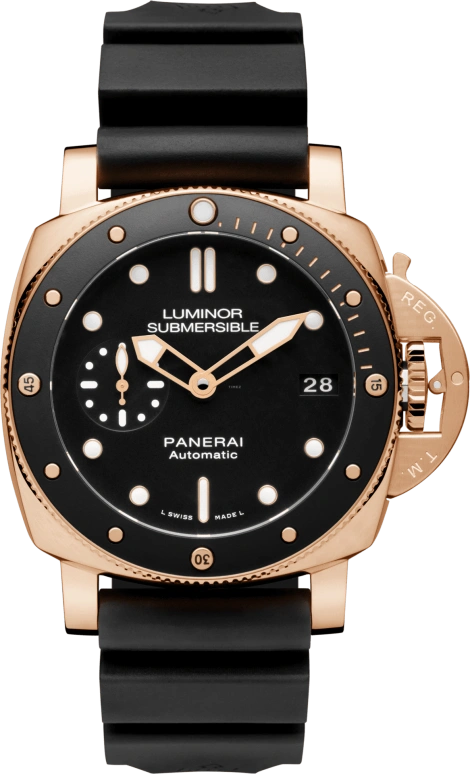 Panerai,Submersible 42mm,42mm,Ceramic,Red Gold,Black,Automatic,Date,72hours,PAM00684