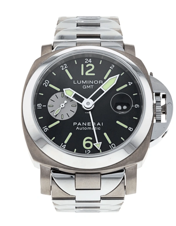 Panerai,Luminor 44mm,44mm,Titanium,Stainless Steel,Black,Automatic,Day,Dule Time,PAM00161