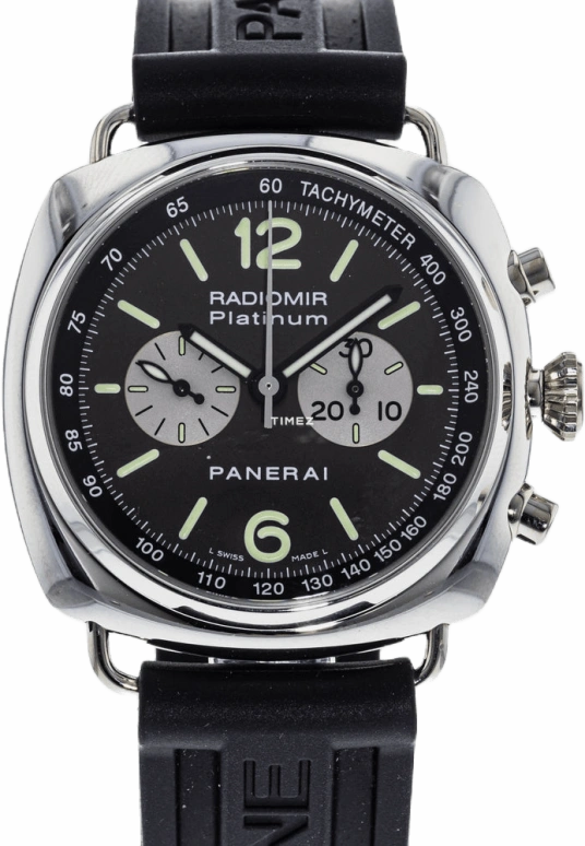 Panerai,Radiomir 42mm,42mm,Platinum,Black,Handwound,Chronograph,48hours,PAM00218