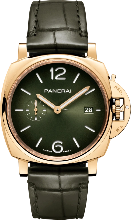 Panerai,Luminor 42mm,42mm,Yellow Gold,Green,Automatic,Day,72hours,PAM01423