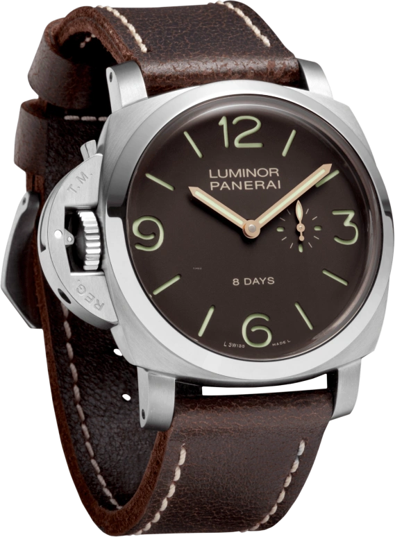 Panerai,Luminor 1950 47mm,47mm,Titanium,Brown,Handwound,Date,Power Reserve Indicator,PAM00368