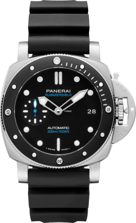 Panerai,Submersible 42mm,42mm,Stainless Steel,Black,Automatic,Day,240hours,PAM01683
