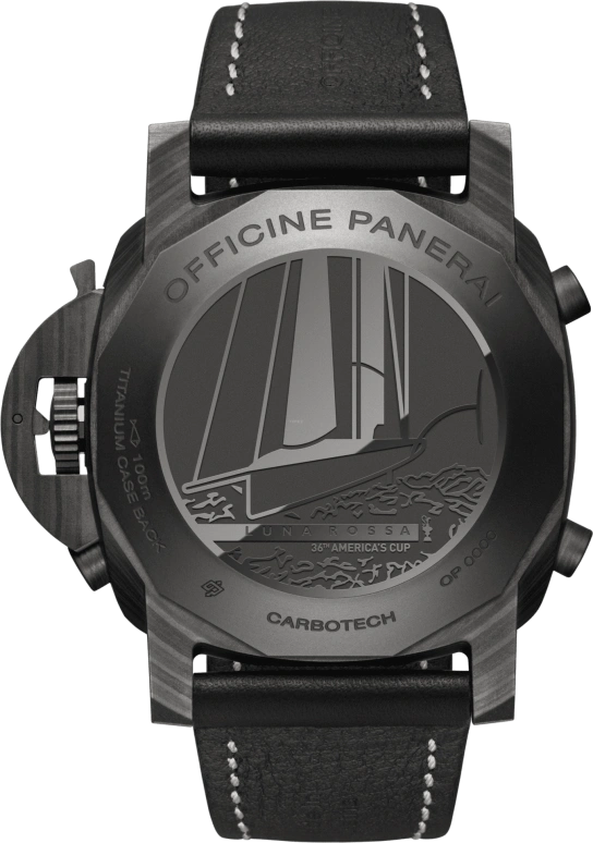 Panerai,Luminor 1950 47mm,47mm,Titanium,Carbotech,Grey,Automatic,Chronograph,Flyback,Column Wheel,PAM01038