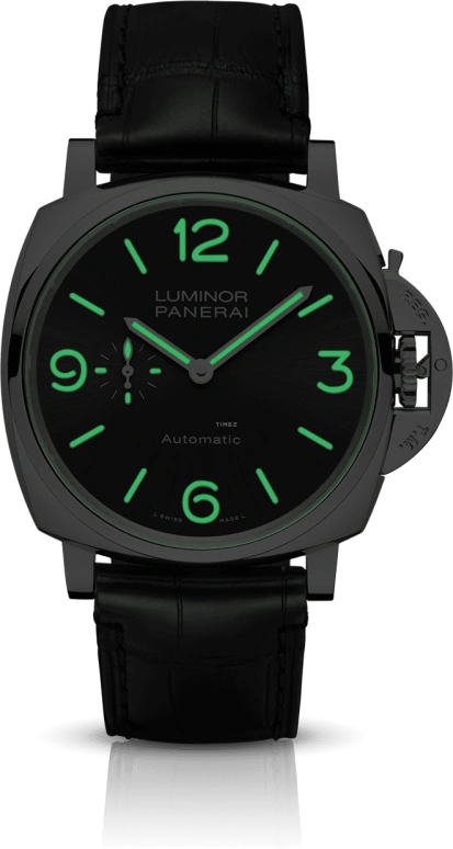 Panerai,Luminor Due 45mm,45mm,Stainless Steel,Black,Automatic,Day,Power Reserve Indicator,PAM00674