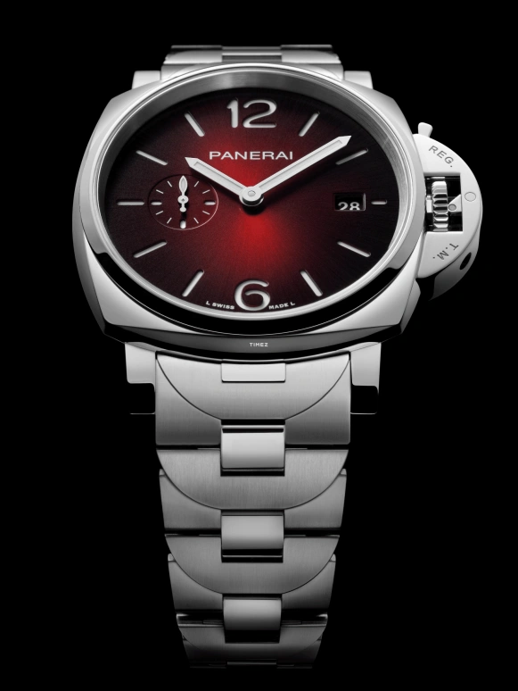 Panerai,Luminor Due 42mm,42mm,Stainless Steel,Wine Red,Automatic,Day,72hours,PAM01539