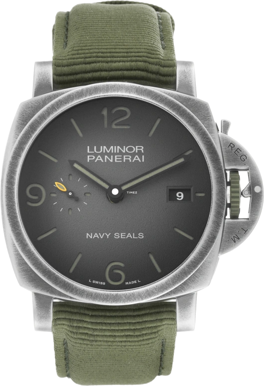 Panerai,Luminor 44mm,44mm,Stainless Steel,Grey,Automatic,Day,72hours,PAM01412