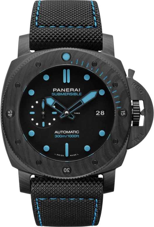 Panerai,Submersible 47mm,47mm,Carbon,Black,Automatic,Day,72hours,PAM02616