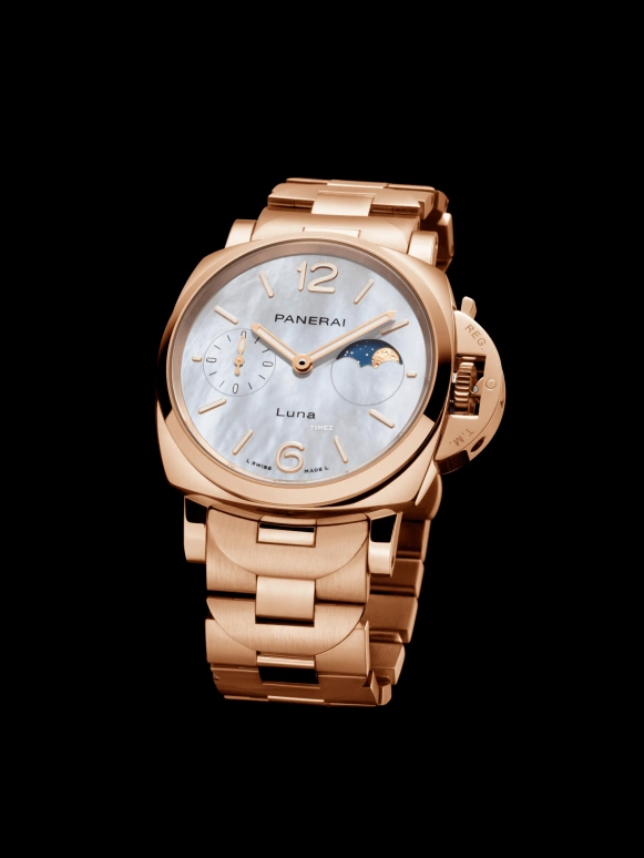 Panerai,Luminor 38mm,38mm,Goldtech,White,Automatic,Moonphase,72hours,PAM01504