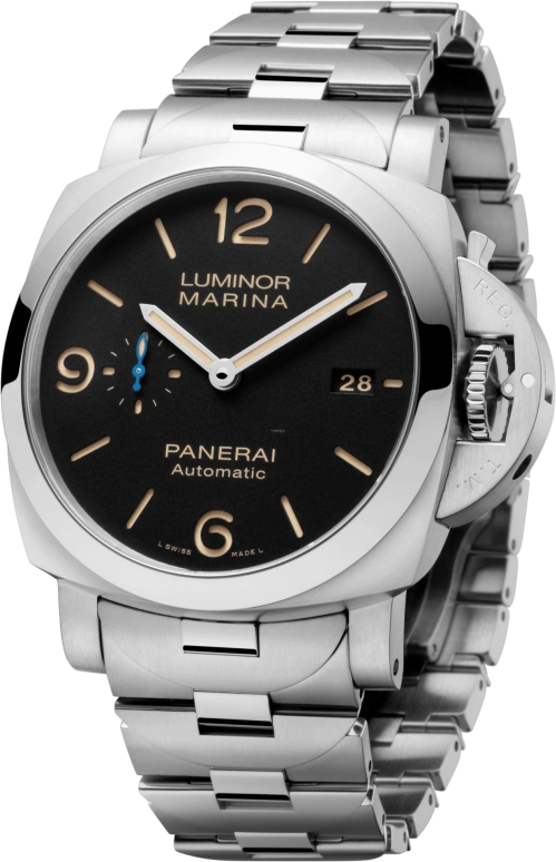 Panerai,Luminor 1950 44mm,44mm,Stainless Steel,Black,Automatic,Date,72hours,PAM00723