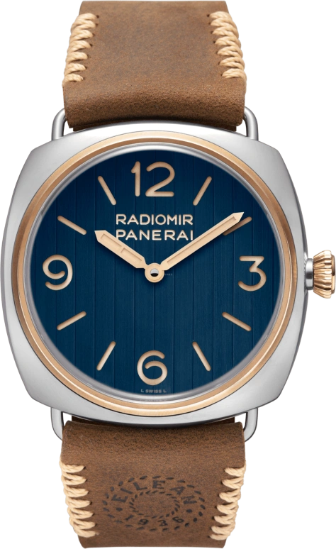 Panerai,Radiomir 45mm,45mm,Bronze,Stainless Steel,Blue,Handwound,72hours,In-house Caliber,PAM01244