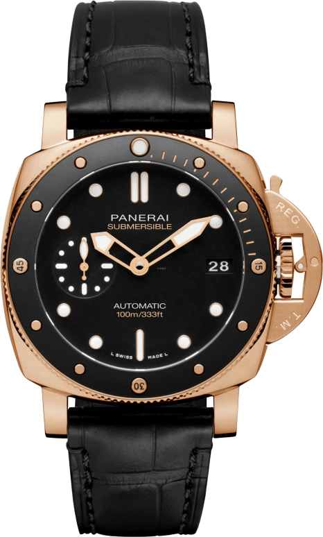 Panerai,Submersible 42mm,42mm,Ceramic,Goldtech,Black,Automatic,Date,72hours,PAM00974