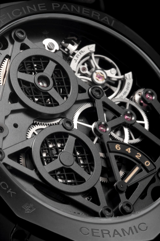 Panerai,Radiomir 48mm,48mm,Ceramic,Skeleton,Handwound,Power Reserve Indicator,Dule Time,Tourbillon,Day / Night Indication,144hours,In-house Caliber,PAM00348