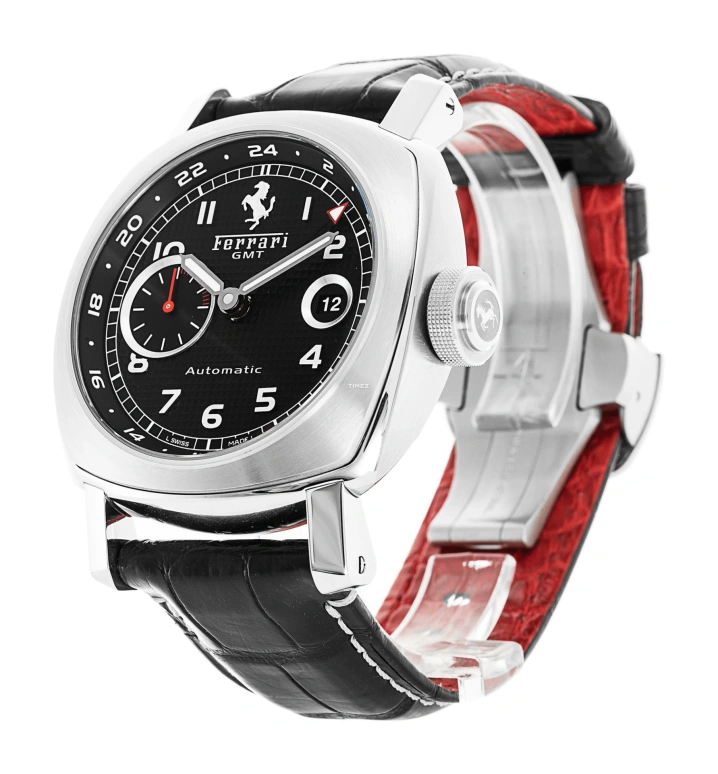 Panerai,Ferrari 45mm,45mm,Stainless Steel,Black,Automatic,Day,Dule Time,FER00003