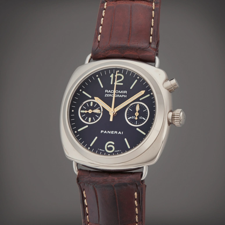 Panerai,Radiomir 43mm,43mm,White Gold,Black,Handwound,Chronograph,Monopoussoir,PAM00067