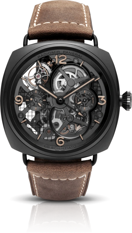 Panerai,Radiomir 48mm,48mm,Ceramic,Skeleton,Handwound,Power Reserve Indicator,Dule Time,Tourbillon,Day / Night Indication,144hours,In-house Caliber,PAM00350