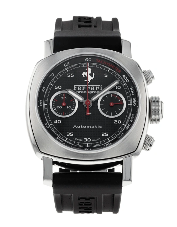 Panerai,Ferrari 40mm,40mm,Stainless Steel,Black,Automatic,Chronograph,42hours,FER00018