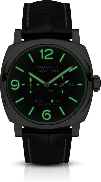 Panerai,Radiomir 1940 48mm,48mm,Stainless Steel,Black,Handwound,Month,Date,Power Reserve Indicator,Equation of Time,192hours,In-house Caliber,PAM00516