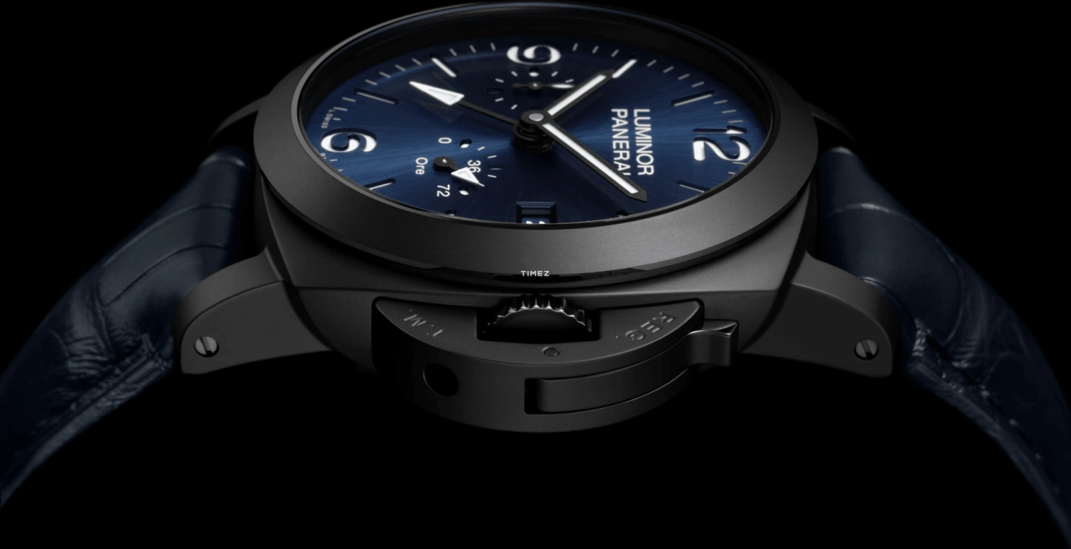 Panerai,Luminor 44mm,44mm,Ceramic,Blue,Automatic,Day,Power Reserve Indicator,Dule Time,PAM01574