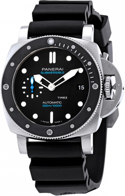Panerai,Submersible 42mm,42mm,Stainless Steel,Black,Automatic,Day,240hours,PAM01683