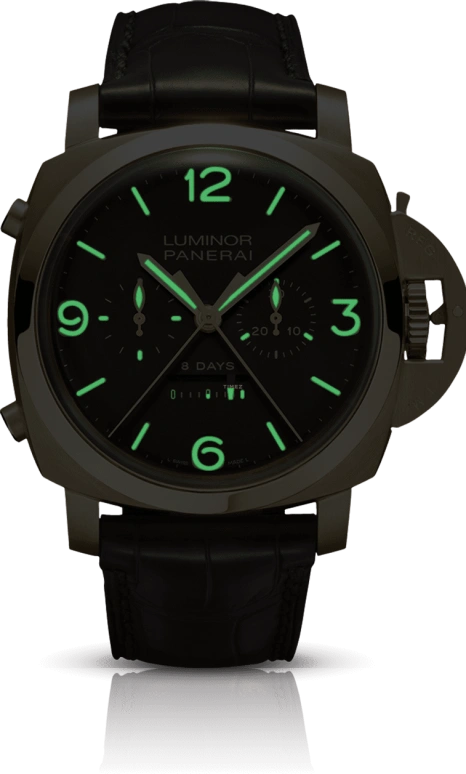 Panerai,Luminor 1950 47mm,47mm,Pink Gold,Brown,Handwound,Chronograph,Power Reserve Indicator,Rattrapante,PAM00319