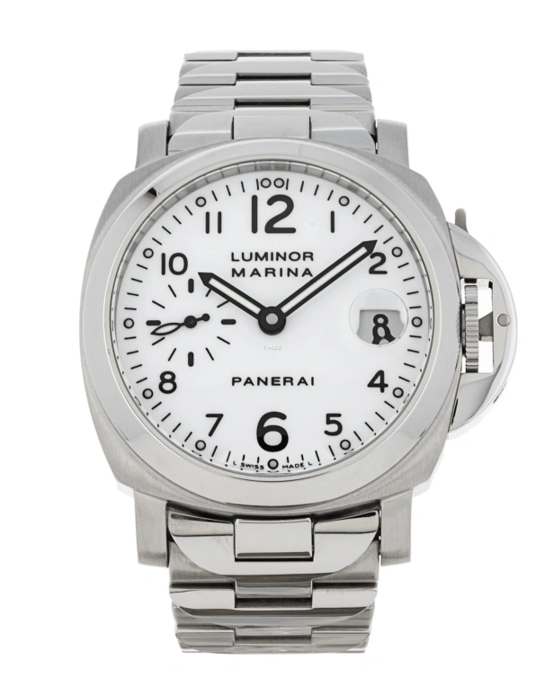 Panerai,Luminor 40mm,40mm,Stainless Steel,White,Automatic,Day,42hours,PAM00051