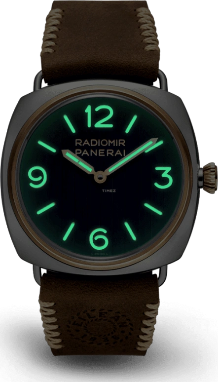 Panerai,Radiomir 45mm,45mm,Bronze,Stainless Steel,Blue,Handwound,72hours,In-house Caliber,PAM01244