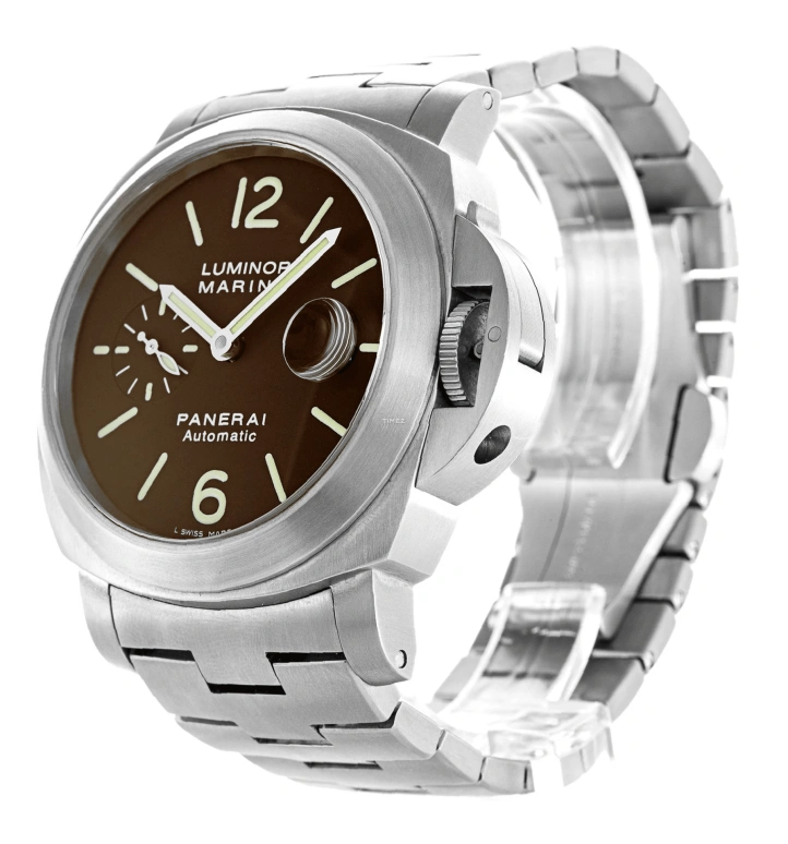 Panerai,Luminor 44mm,44mm,Titanium,Brown,Automatic,Day,42hours,PAM00296