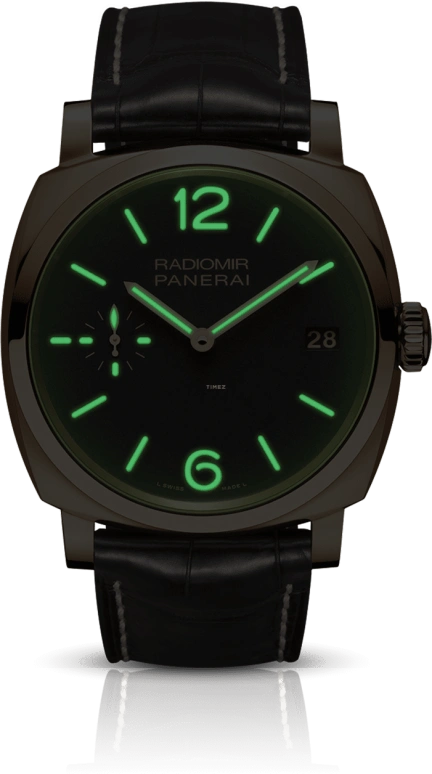 Panerai,Radiomir 1940 47mm,47mm,Red Gold,Black,Handwound,Day,72hours,PAM00515
