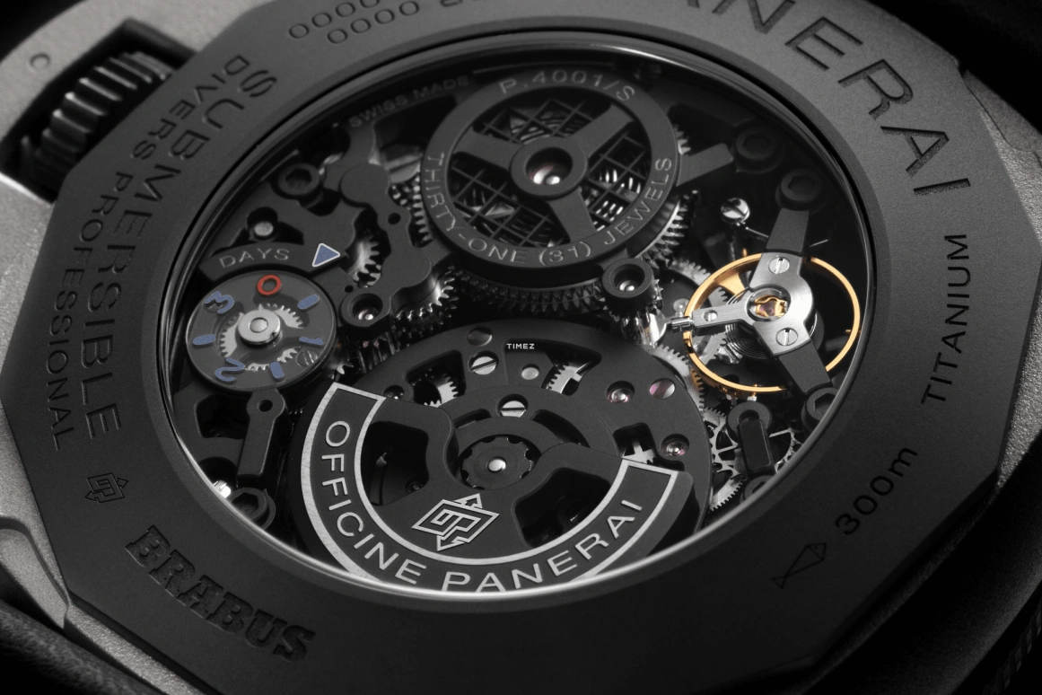Panerai,Submersible 47mm,47mm,Titanium,Carbotech,Skeleton,Automatic,Day,Power Reserve Indicator,Dule Time,Day / Night Indication,72hours,In-house Caliber,PAM01241