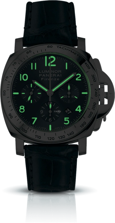 Panerai,Luminor 44mm,44mm,Stainless Steel,Blue,Automatic,Chronograph,Day,PAM00224