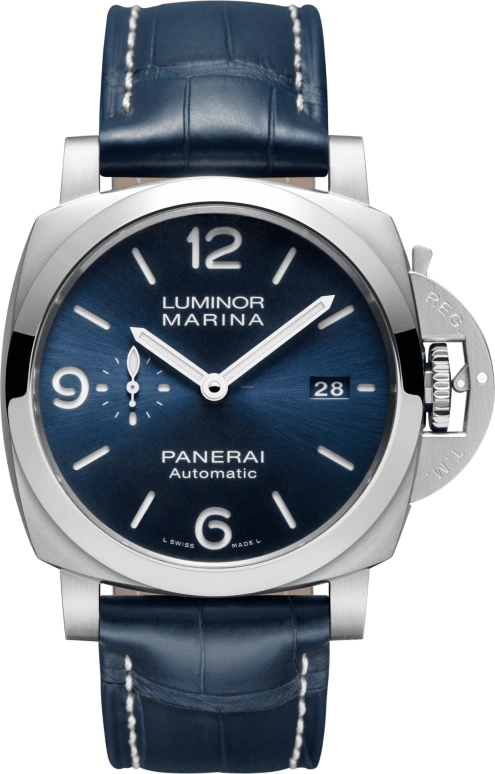 Panerai,Luminor 1950 44mm,44mm,Stainless Steel,Blue,Automatic,Date,72hours,PAM01313