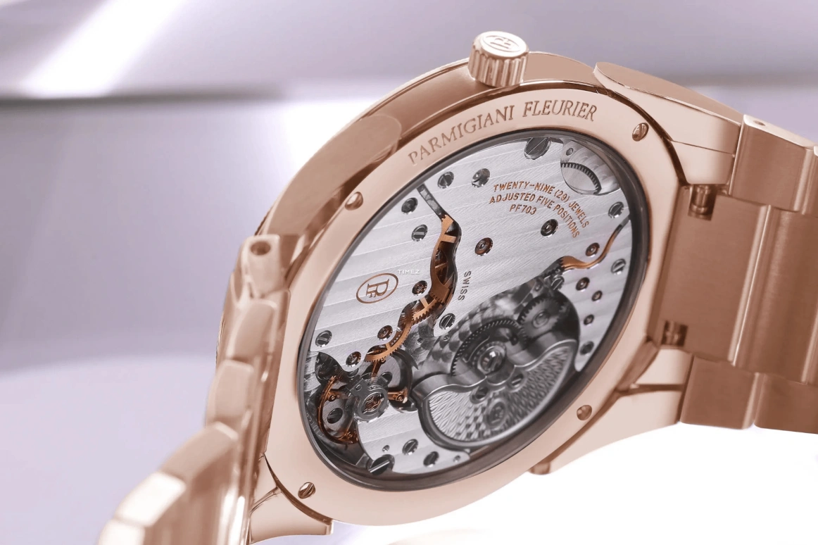 Parmigiani Fleurier,Tonda 40mm,40mm,Rose Gold,Black,Automatic,Day,Sapphire,PFC914,PFC914-2020001-200182-EN