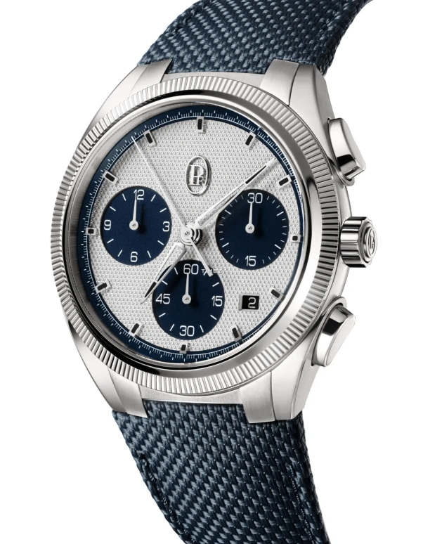 Parmigiani Fleurier,Tonda 42mm,42mm,Stainless Steel,Blue,White,Automatic,Chronograph,Day,PFC931,PFC931-1020002-400182-EN