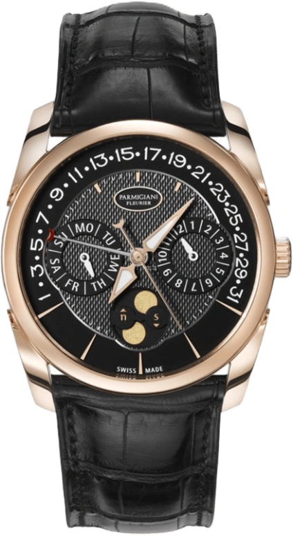 Parmigiani Fleurier,Tonda 40mm,40mm,Rose Gold,Black,Automatic,Moonphase,Annual Calendar,Month,Date,50hours,In-house Caliber,PFC272,PFC272-1000200-HA1441