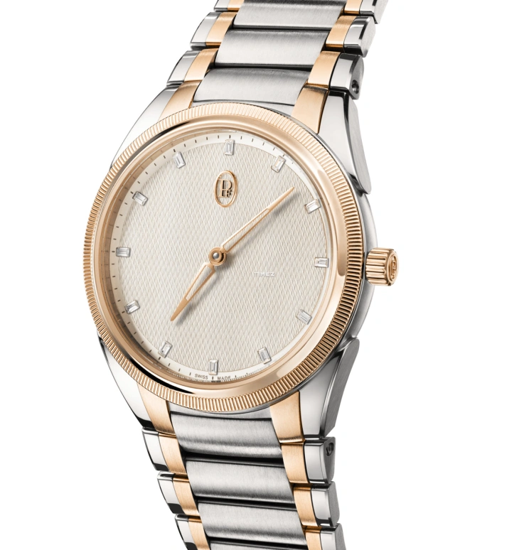 Parmigiani Fleurier,Tonda 36.10mm,36.10mm,Stainless Steel,Rose Gold,Cream,Automatic,60hours,In-house Caliber,PFC804,PFC804-1020004-100182