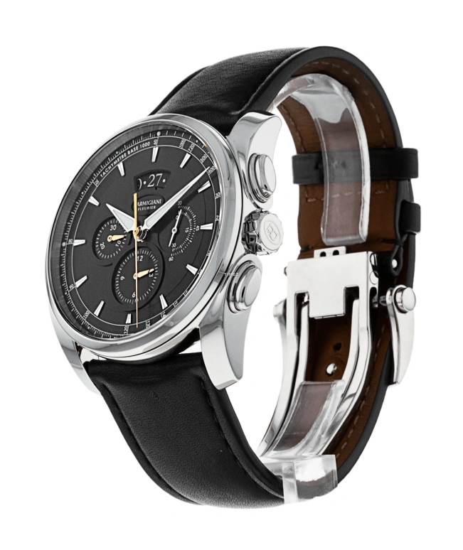 Parmigiani Fleurier,Tonda 40mm,40mm,Stainless Steel,Black,Automatic,Chronograph,Day,PFC274,PFC274-0001404-XC1442