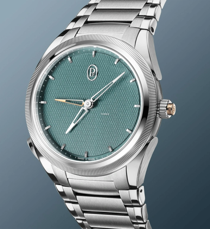 Parmigiani Fleurier,Tonda 40mm,40mm,Stainless Steel,Platinum,Green,Automatic,Dule Time,48hours,PFC905,PFC905-1020002-100182