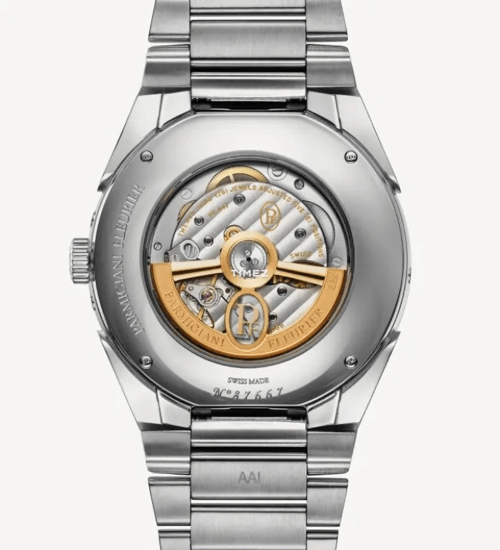 Parmigiani Fleurier,Tonda 42mm,42mm,Stainless Steel,Red,Automatic,Moonphase,Leap Year,Annual Calendar,Day,Sapphire,Round,PFH982,PFH982-1022401-100182