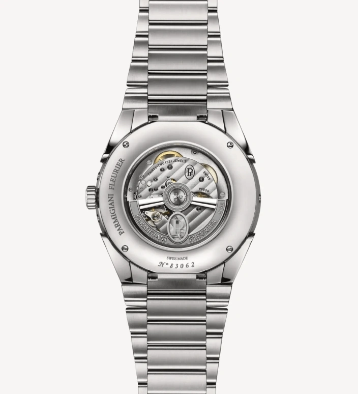 Parmigiani Fleurier,Tonda 42mm,42mm,Stainless Steel,Green,Automatic,Moonphase,Leap Year,Month,Day,Round,Silver,PFH983,PFH983-1020001-100182