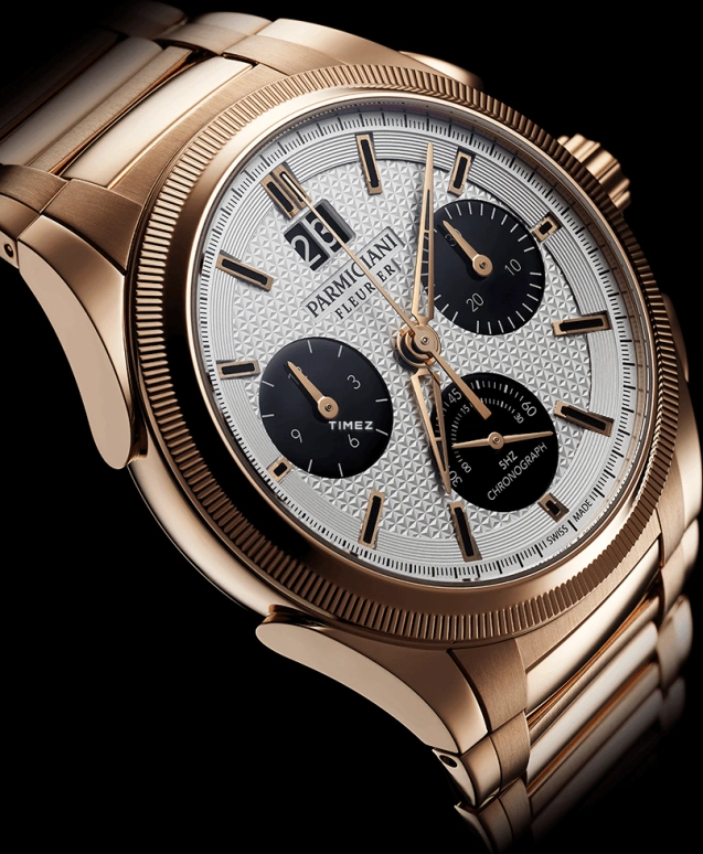 Parmigiani Fleurier,Tonda 42mm,42mm,Rose Gold,Black,Silver,Automatic,Chronograph,Day,PFC903,PFC903-1500140-B10082-1