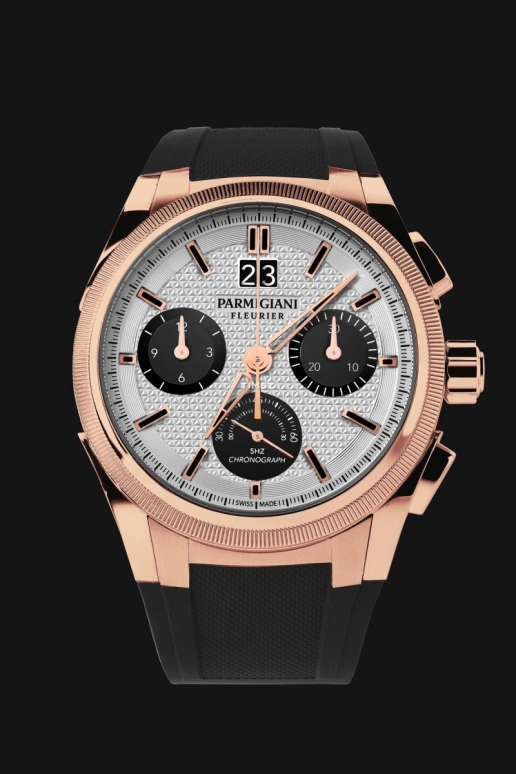 Parmigiani Fleurier,Tonda 42mm,42mm,Rose Gold,Silver,Automatic,Chronograph,Day,PFC903,PFC903-1500140-X01482