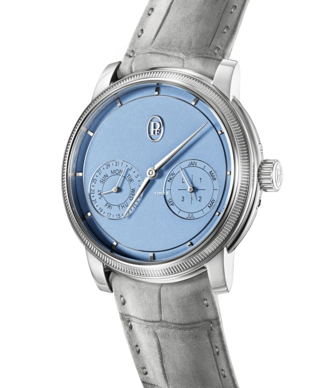 Parmigiani Fleurier,Toric 40.60mm,40.60mm,Platinum,Stainless Steel,Blue,Handwound,Perpetual Calendar,Leap Year,Month,Date,60hours,In-house Caliber,PFH952,PFH952-2010002-300181