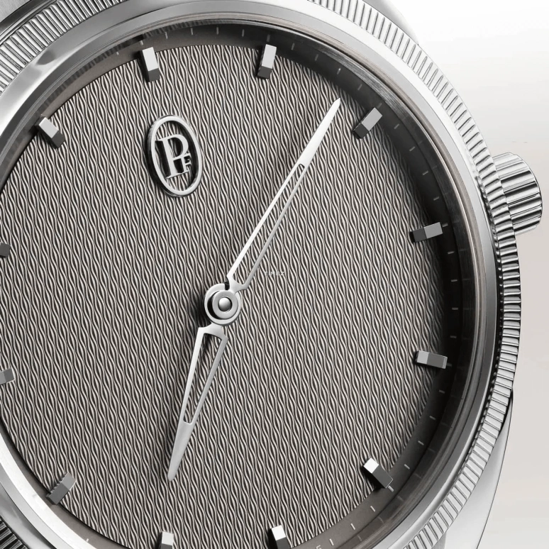 Parmigiani Fleurier,Tonda 36.10mm,36.10mm,Stainless Steel,Platinum,Grey,Silver,Automatic,Sapphire,Crystal Glass,Round,PFC,PFC-804-1020001-100182-CN