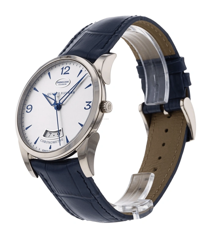 Parmigiani Fleurier,Tonda 39mm,39mm,White Gold,Silver,Automatic,Day,55hours,PFC222,PFC222-1200100-HA3141