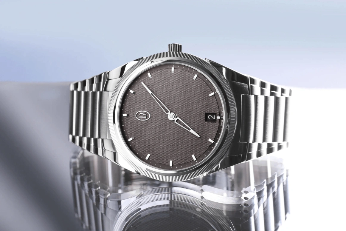 Parmigiani Fleurier,Tonda 40mm,40mm,Platinum,Grey,Automatic,Day,Sapphire,PFC914,PFC914-1020001-100182-EN