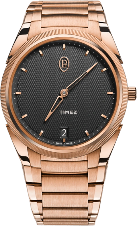 Parmigiani Fleurier,Other 40mm,40mm,Rose Gold,Grey,Day,Sapphire,PFC914,PFC914-2020001-200182