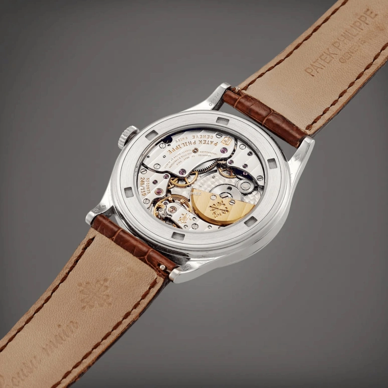 Patek Philippe,Calatrava 38mm,38mm,Platinum,Cream,Brown,Automatic,48hours,In-house Caliber,5077P Rabbits
