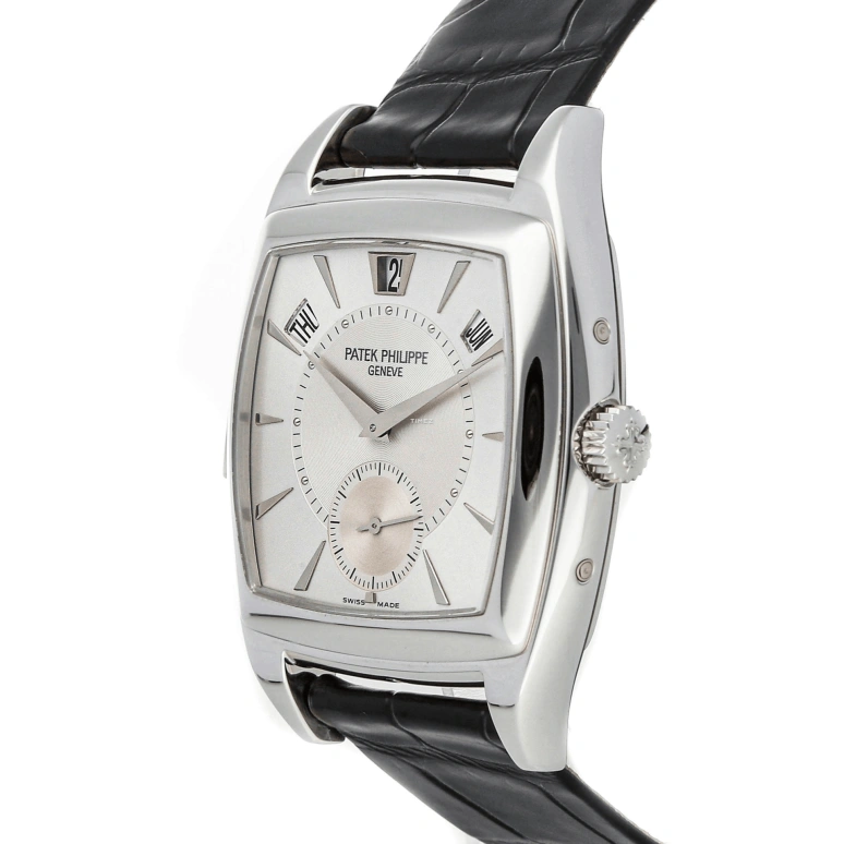 Patek Philippe,Grand Complications 38x51mm,38x51mm,Platinum,White,Silver,Automatic,Annual Calendar,Month,Date,Day,48hours,In-house Caliber,5033P,5033P-010
