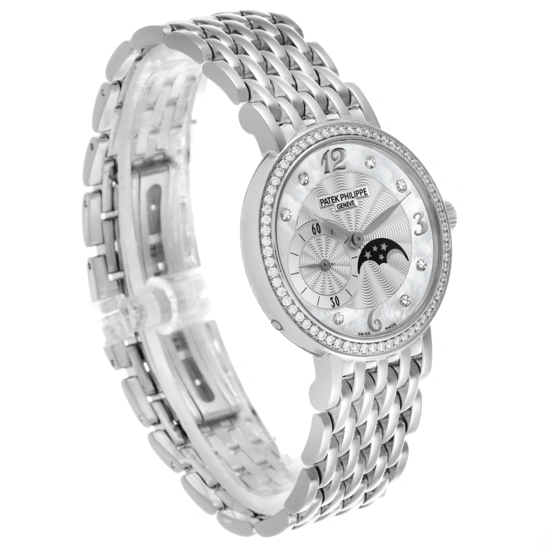 Patek Philippe,Complications 31mm,31mm,White Gold,Silver White,Handwound,Moonphase,38hours,4958,4958/1G-001